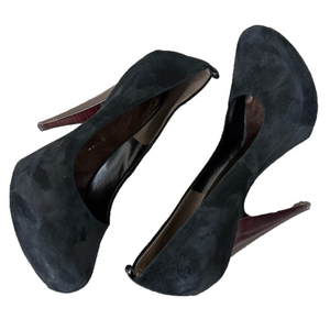 GIUSEPPE ZANOTTI Black Suede Heels